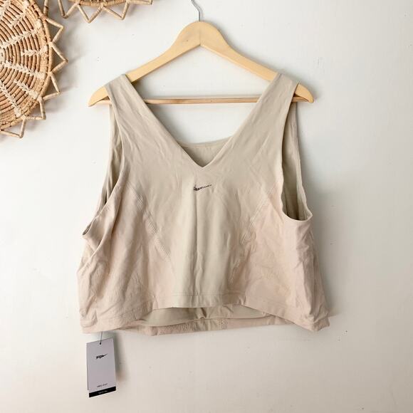 Nike Women's Dri Fit Training Yoga Sports Bra Plus Size 3X Cream Beige - Picture 1 of 5